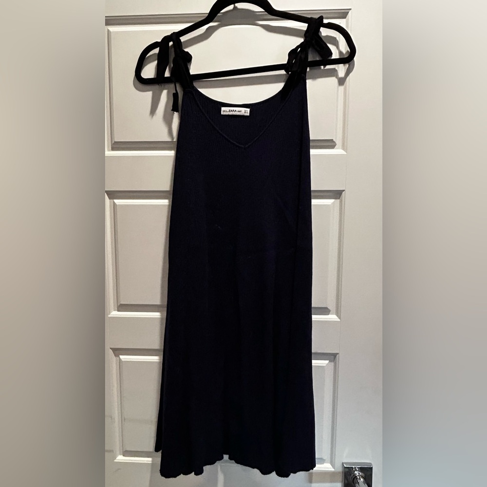 Zara Navy Knit Sweater Dress